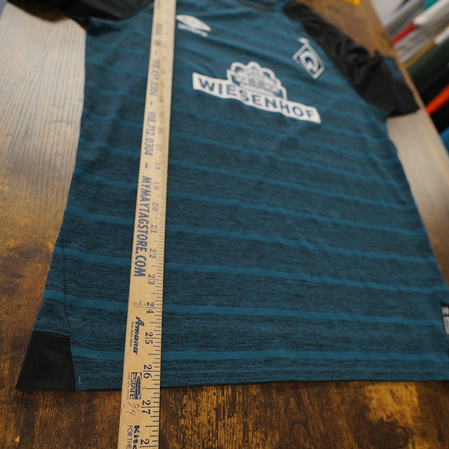 (S) Umbro Werder Bremen 2018/2019 Away Soccer Jersey Men's S Blue Black Futbol