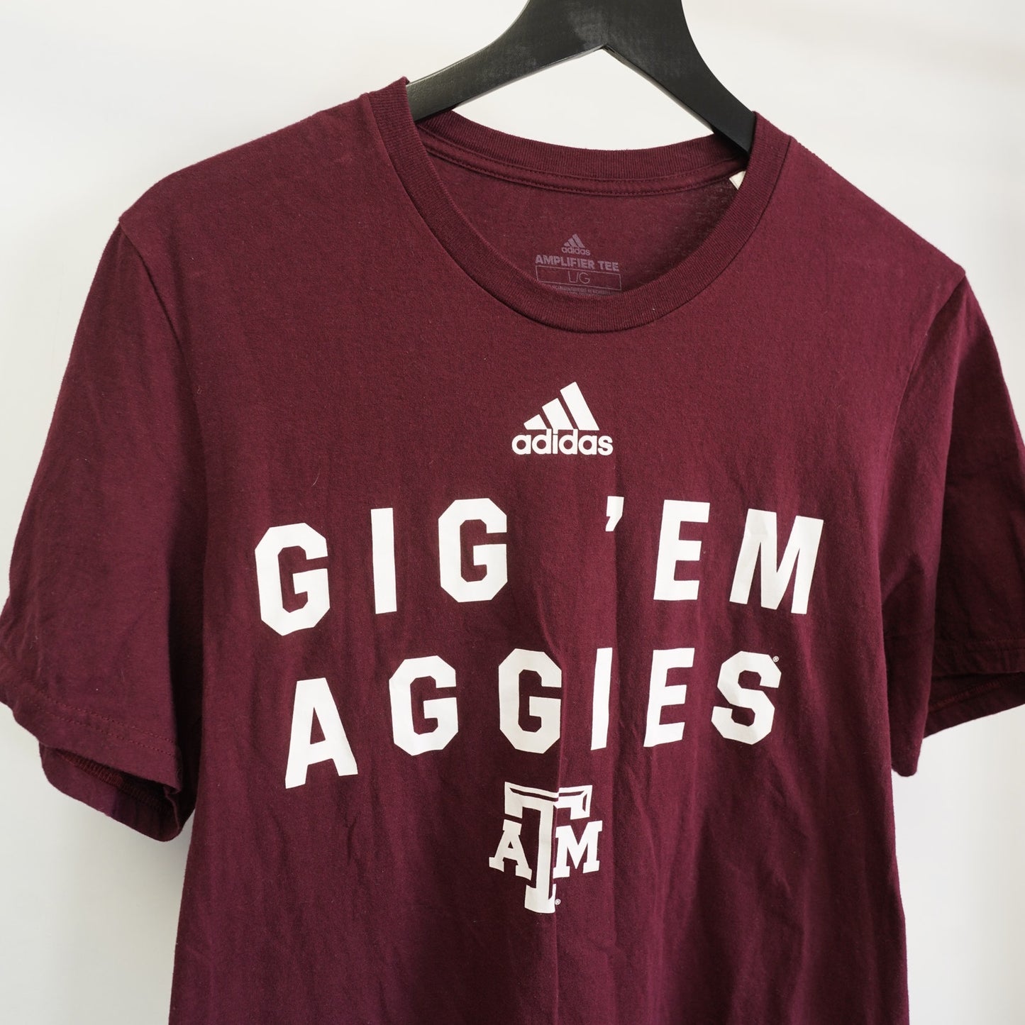 (L) Adidas Texas A&M Aggies Football T-Shirt Men's L Maroon ATM Retro