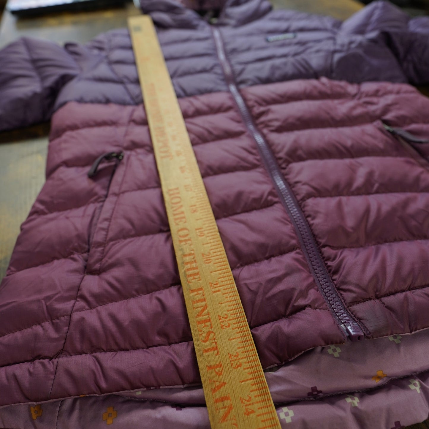 (Youth L) Patagonia Reversible Down Sweater Hoody Puffer Jacket Girls Purple Pink
