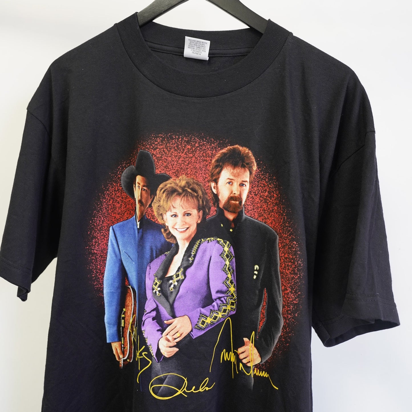 (XL) Vintage 1997 Brooks & Dunn Reba McEntire Band Concert Tour T-Shirt Mens XL Black
