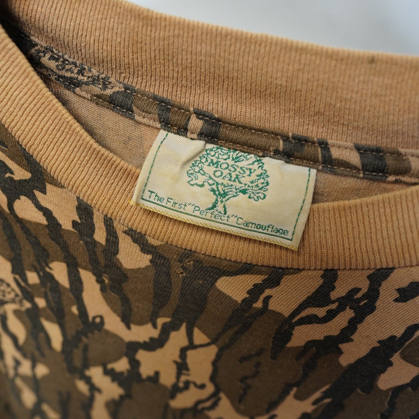 (XXL) Vintage Mossy Oak Bottomland Long Sleeve Camo T-Shirt Men's XXL 80s-90s Hunting