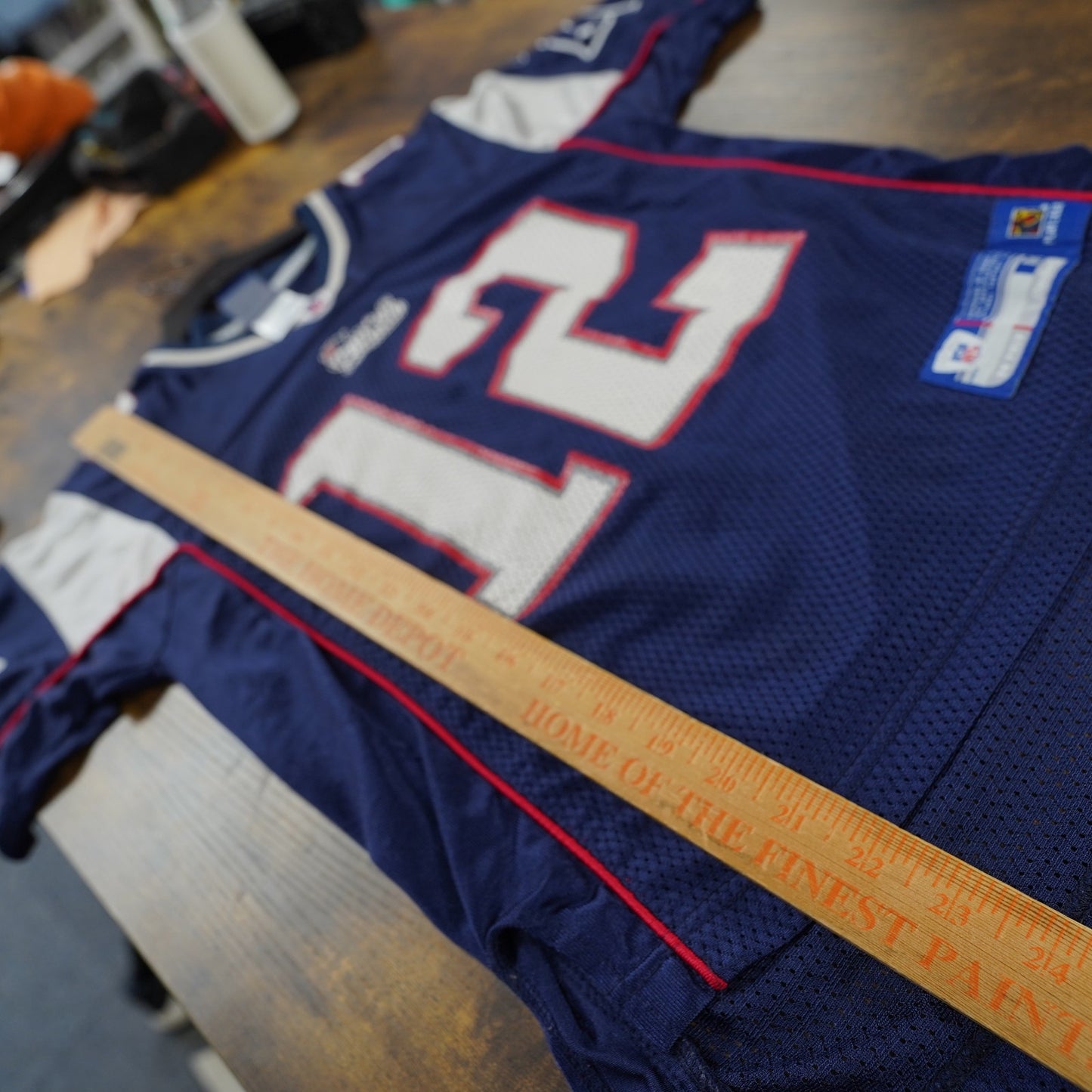 (Boy's M) Vintage Tom Brady New England Patriots Reebok Football Jersey Boy's M Navy Blue