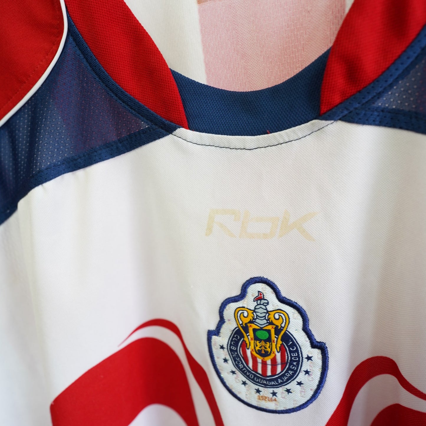 (L) Chivas de Guadalajara 2006–07 Reebok Home Soccer Jersey Men's L Red Futbol Kit