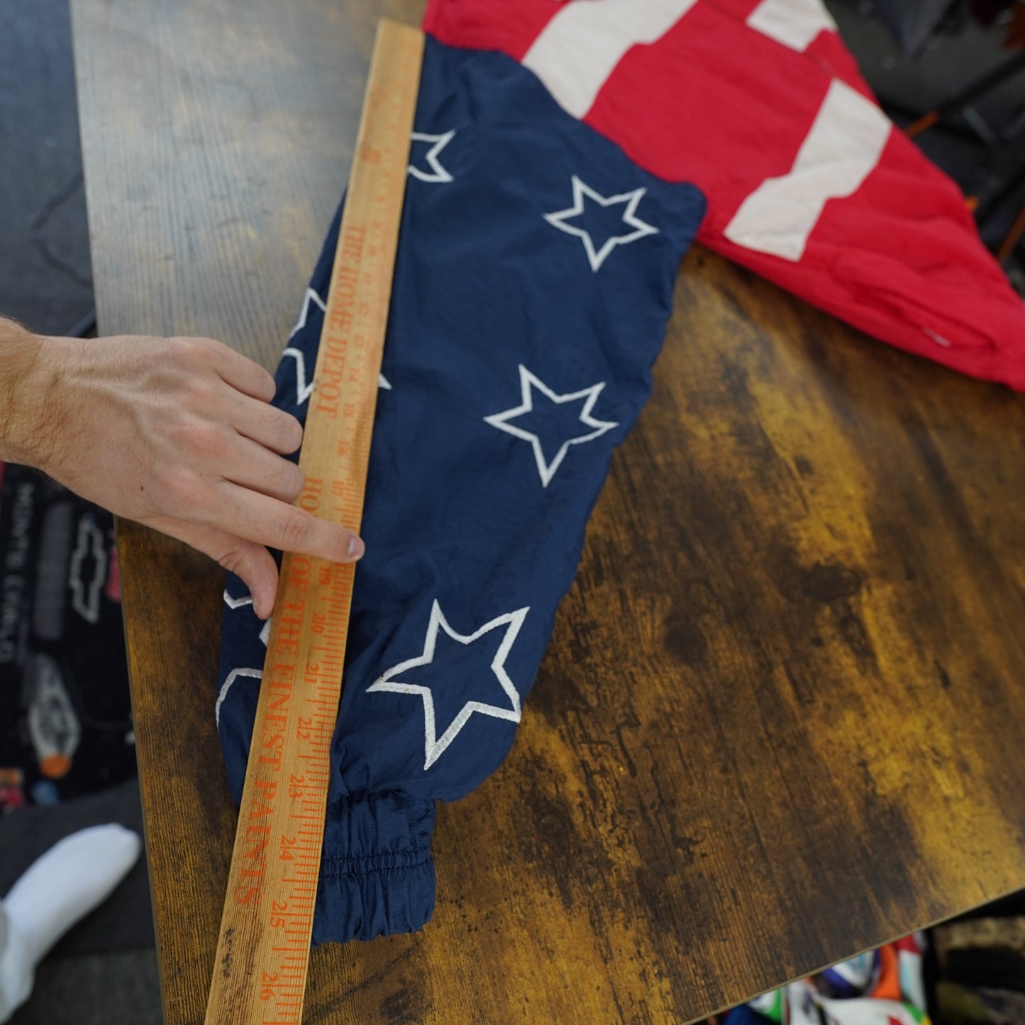 (M) Vintage 1996 Olympic American Flag Atlanta Logo 7 90s Windbreaker Jacket