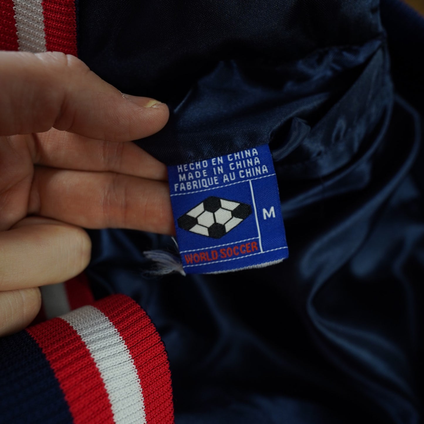 (M) Vintage Chivas De Guadalajara Soccer Futbol Navy Red M Reversible Bomber Jacket