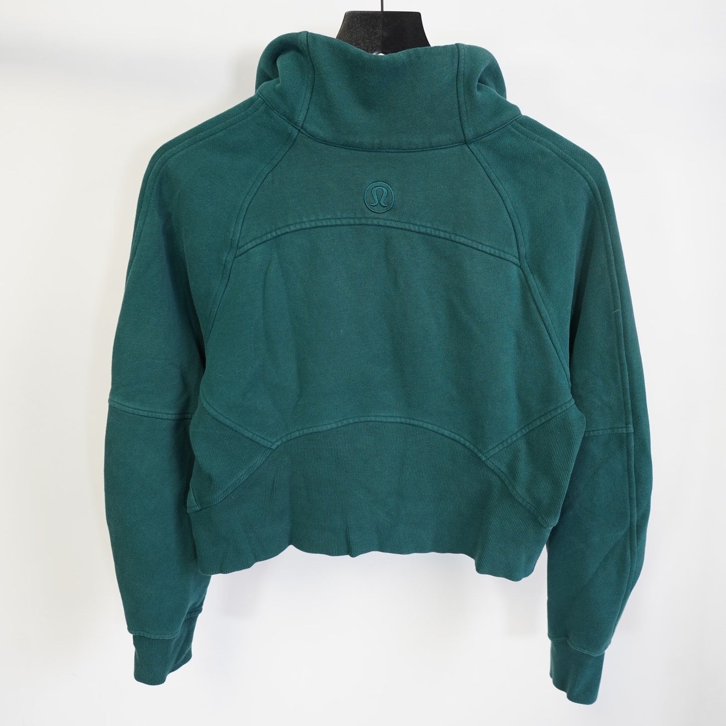 (Women's S) Lululemon Scuba Oversized Funnel-Neck Half-Zip Hoodie Women's S Teal Green