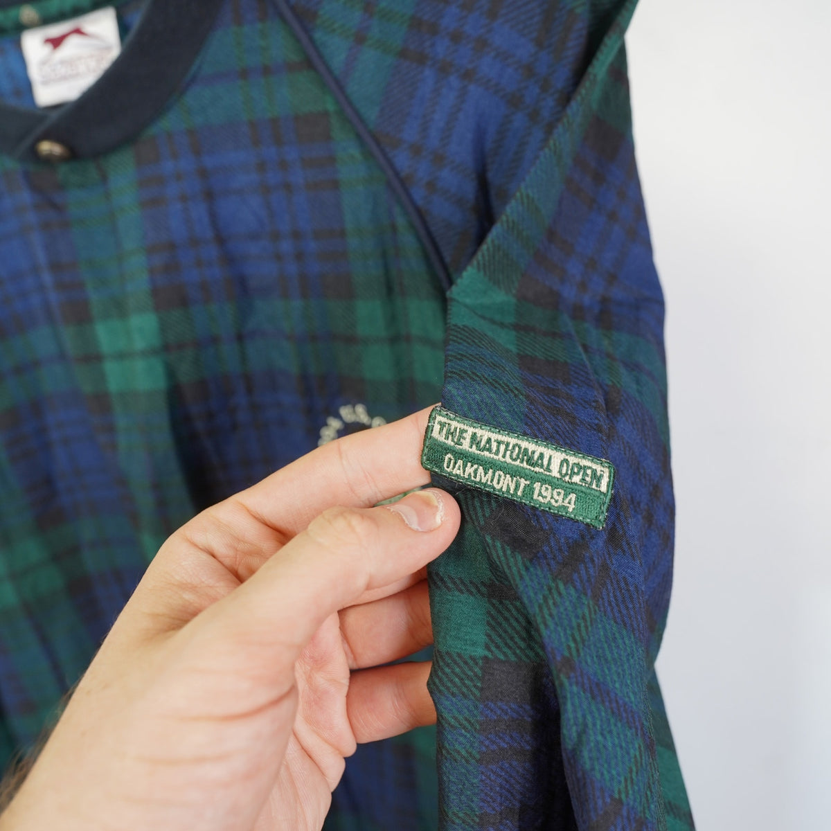 Vintage (L) 1994 US Open Oakmont Golf Plaid Pullover Windbreaker Jacket Men's L 90s