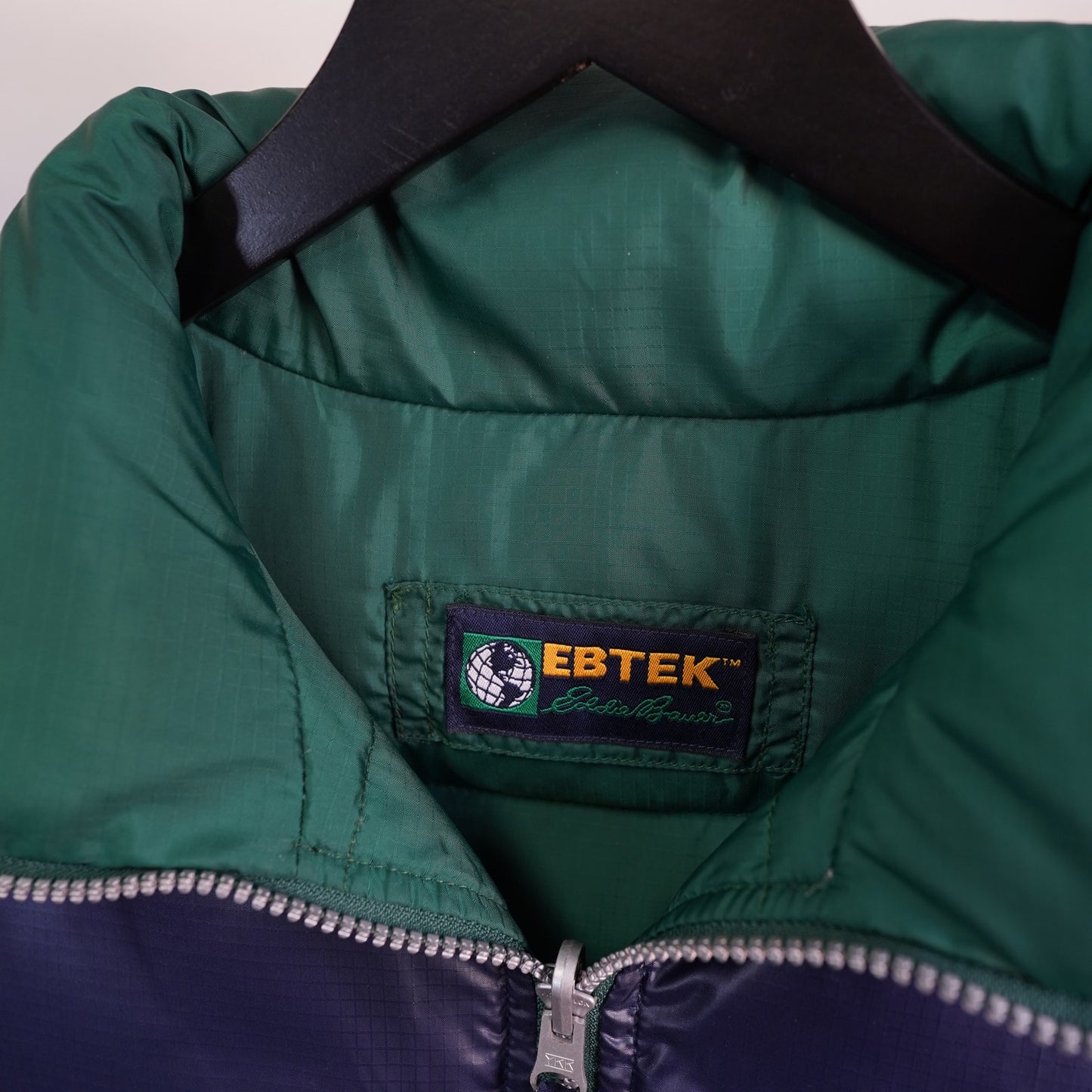 (S/M) Vintage Eddie Bauer Ebtek Reversible 90s Down Puffer Vest Men's S-M Green Blue