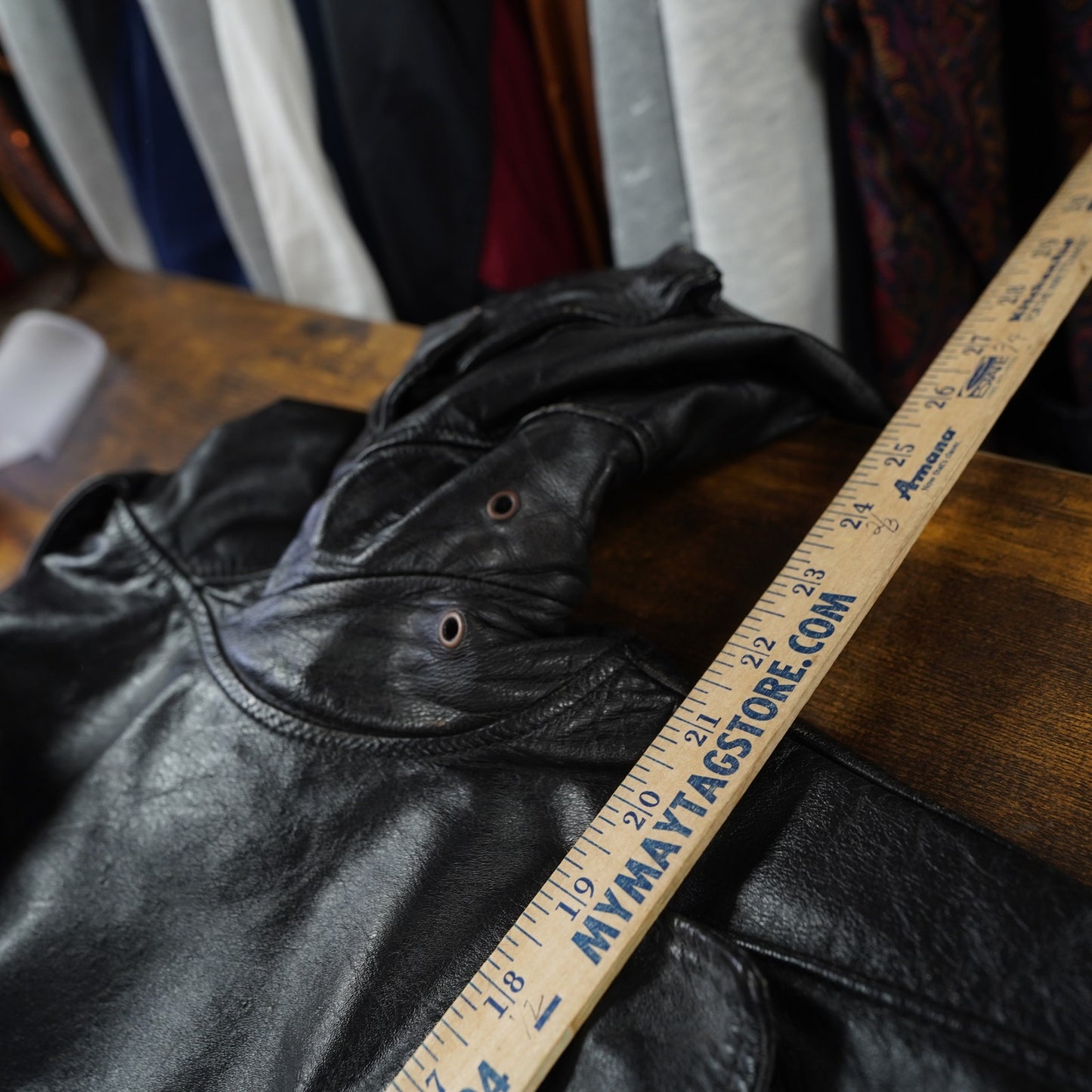 (M) Vintage American Express Leather Bomber Jacket Men's M Sz. 42 Dark Brown Pilot