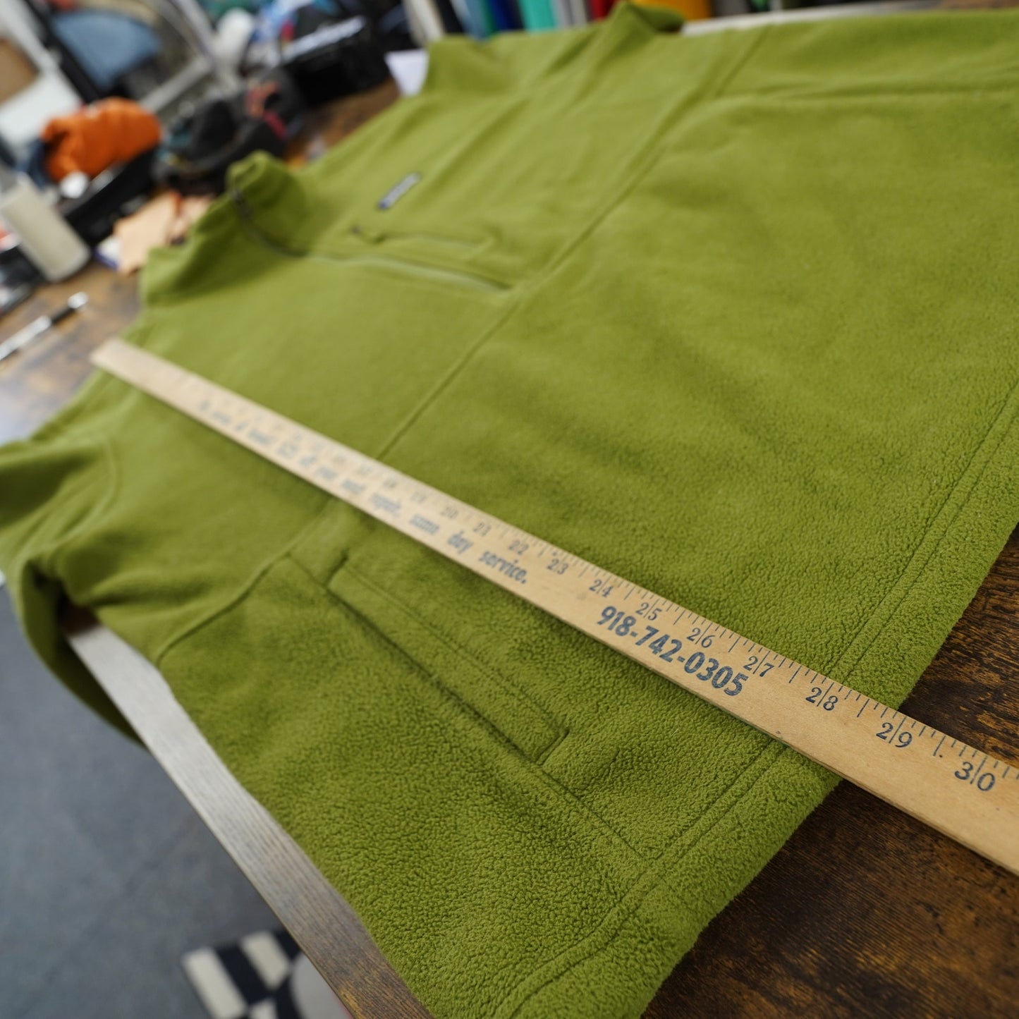 (XL) Vintage Patagonia Synchilla Pullover Mens XL Green Marsupial Half Zip Outdoor