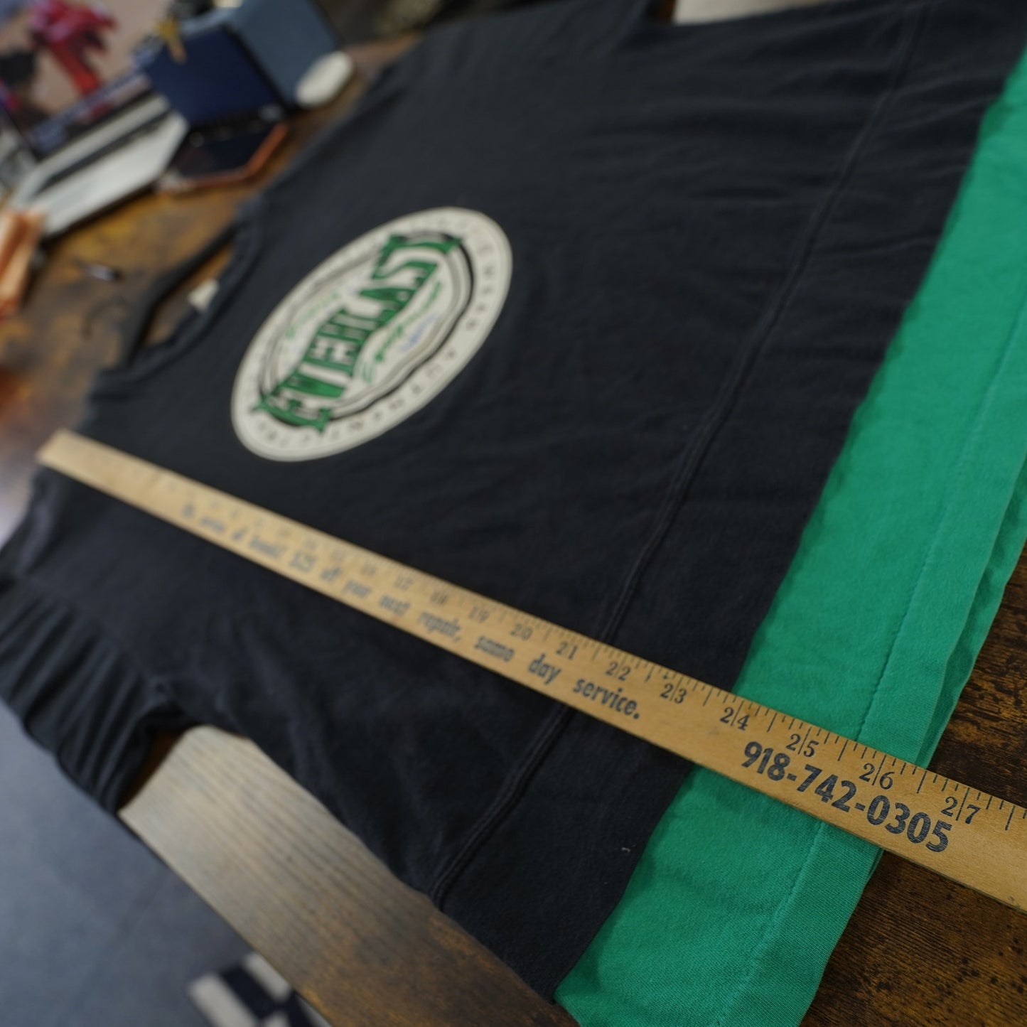(XL) Vintage Everlast 90s Boxing MMA Fighting T-Shirt Men's XL Black Green Retro UFC