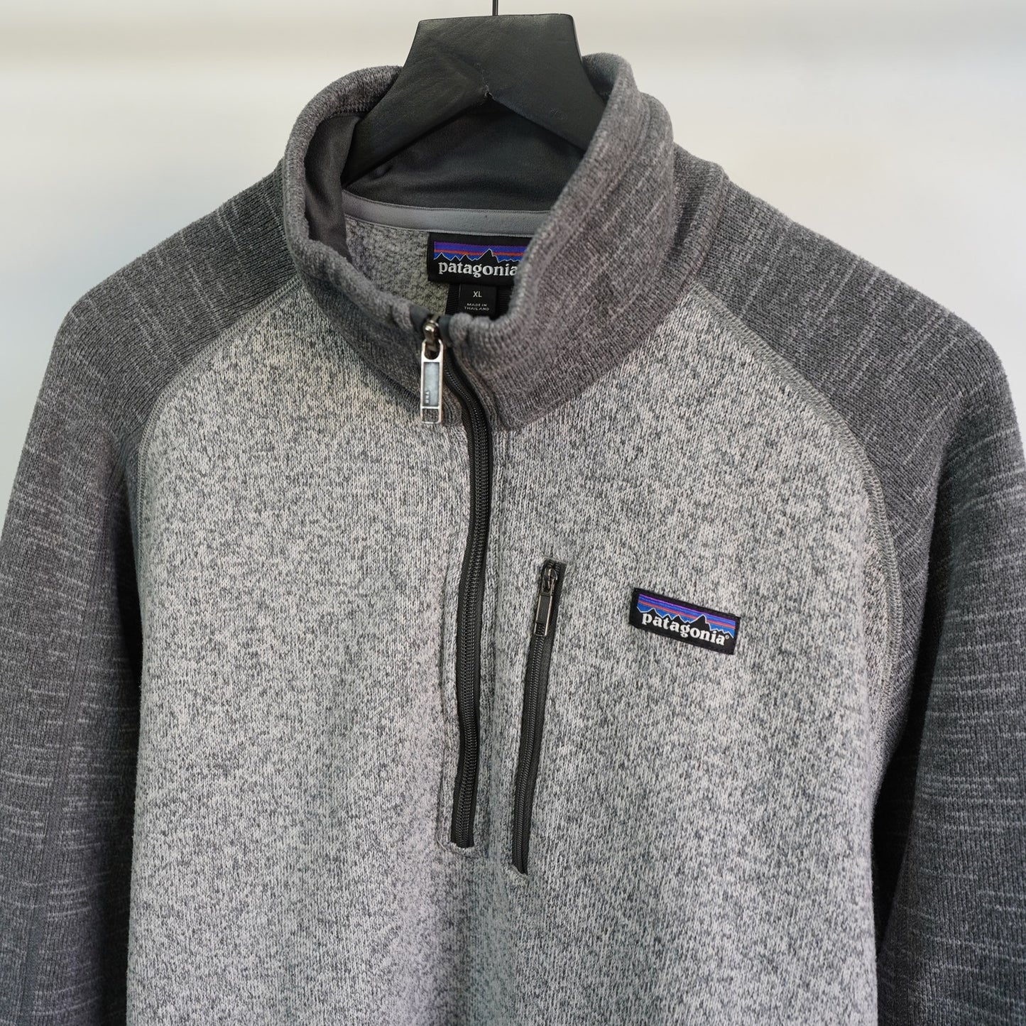 (XL) Patagonia Better Sweater 1/4-Zip Fleece Pullover Men's XL Gray Two Tone Sweater
