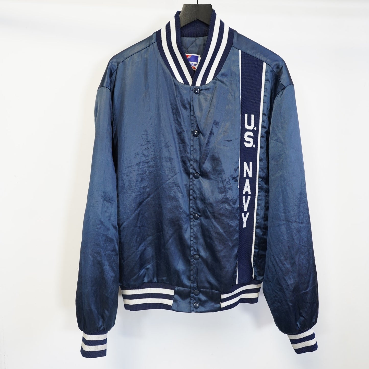 (XL) Vintage Swingster U.S. Navy Satin Jacket Men's XL Naval Academy Varsity Bomber