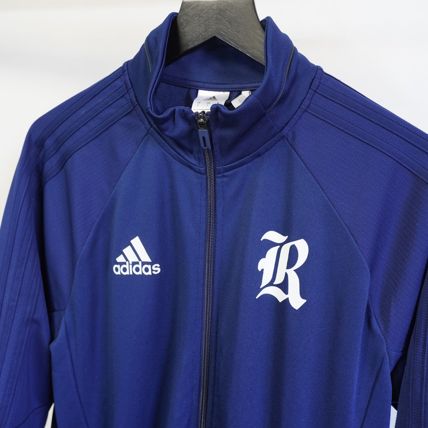 (L) Rice University Owls Adidas Track Jacket Full Zip Men's L Navy Blue Volleyball