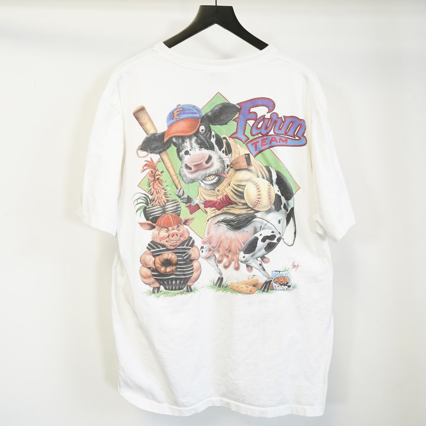 (XL) Vintage Farm Team Baseball Graphic Nature T-Shirt Men's XLT Caribbean Soul 90s