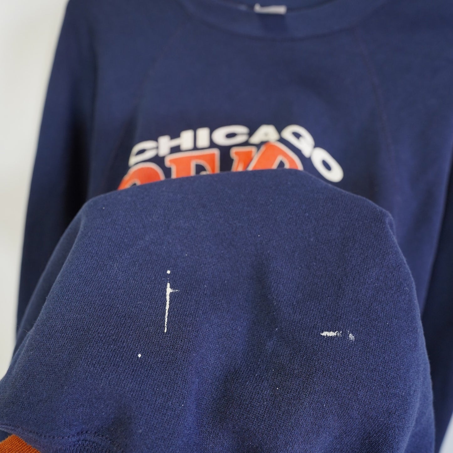 (M) Vintage Chicago Bears Artex Sweatshirt Men's M Boxy Fit Blue 80s Nfl Retro