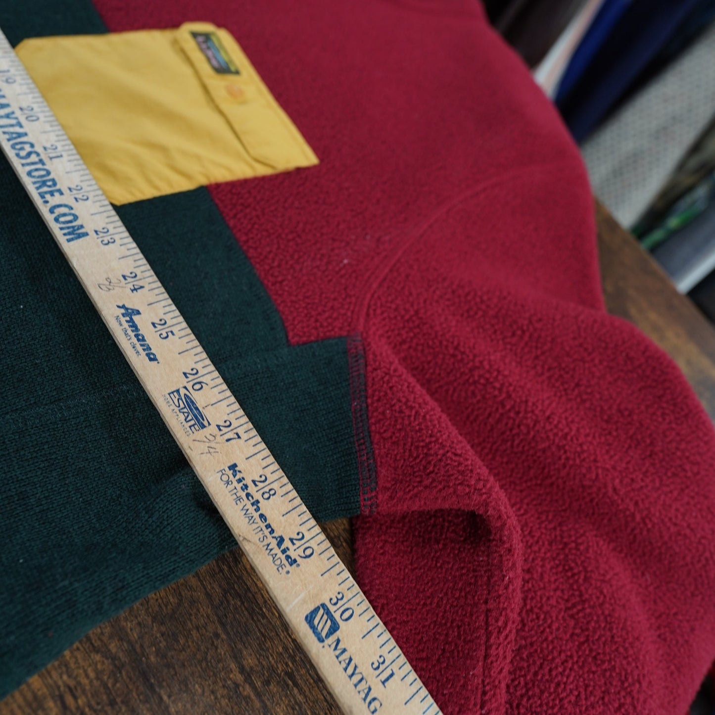 (3XL) L.L. Bean Fleece Sherpa 1/4 Zip Sweater Hybrid Pullover Men's 3XL Red Green Hike