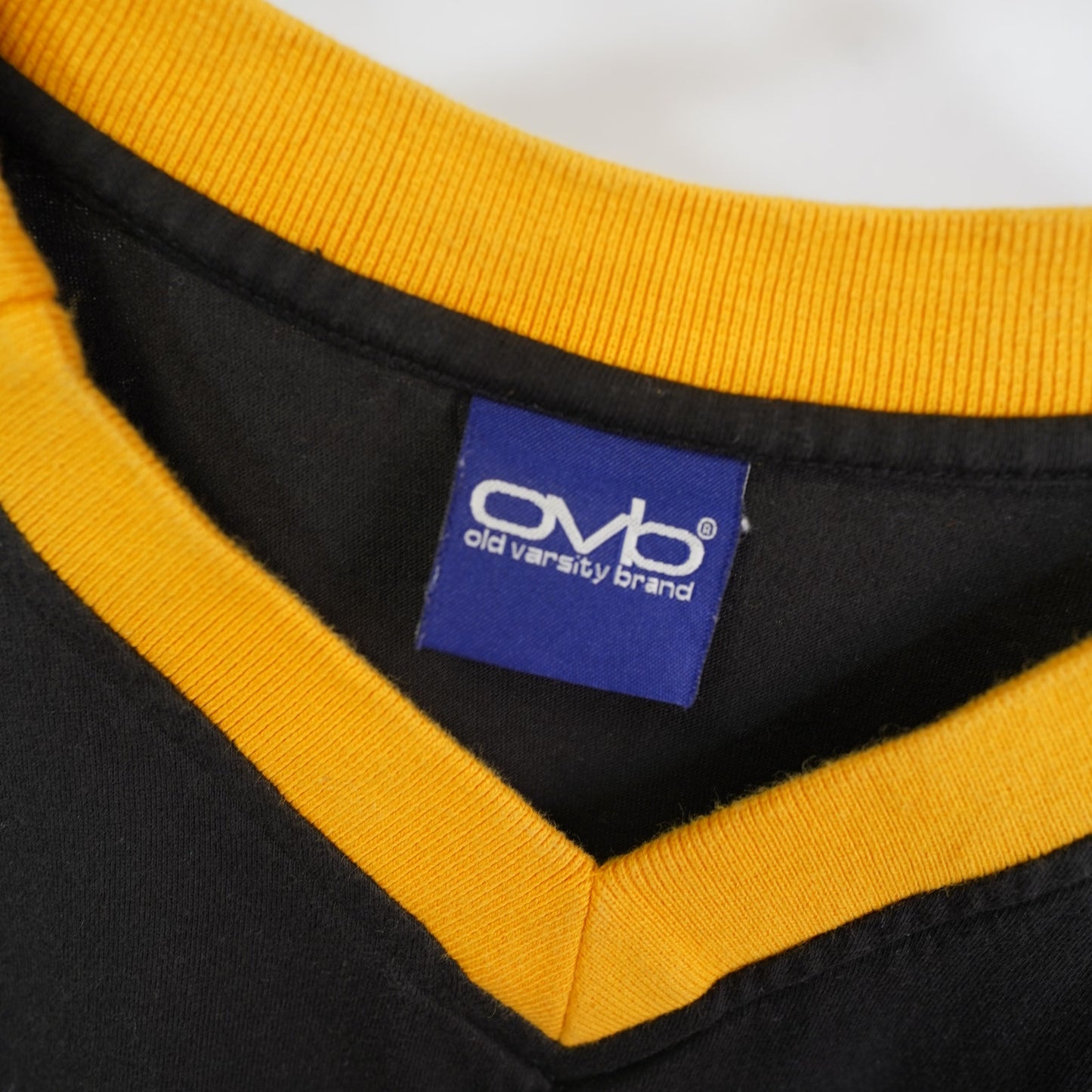(L) Vintage Missouri Tigers Ovb Embroidered T-Shirt Men's L Black Yellow Mizzou