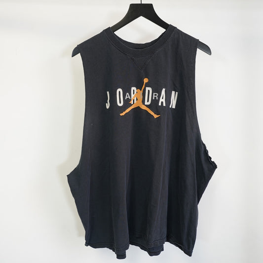 (XL) Vintage Air Jordan Y2K Muscle T-Shirt Men's XL Black 2000s Basketball Retro