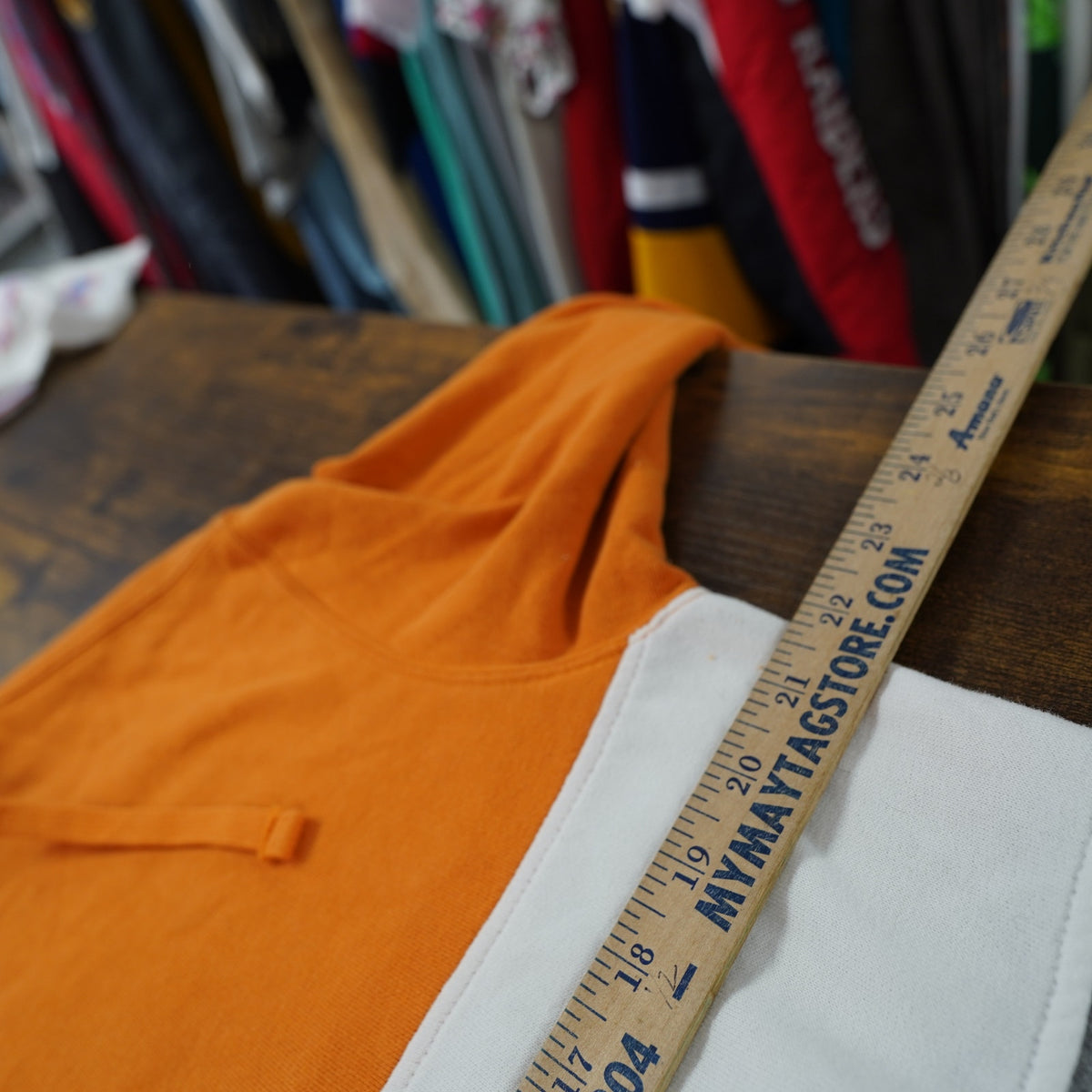 (M) Tennessee Volunteers1/4 Zip Pullover Hoodie Men's M Orange Gray Colorblock Retro
