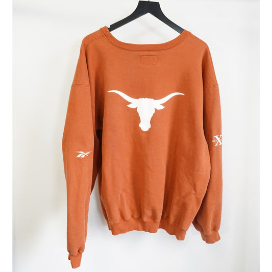 (XXL) Vintage Texas Longhorns 90s Reebok Crewneck Sweatshirt Men's XXL Football Orange
