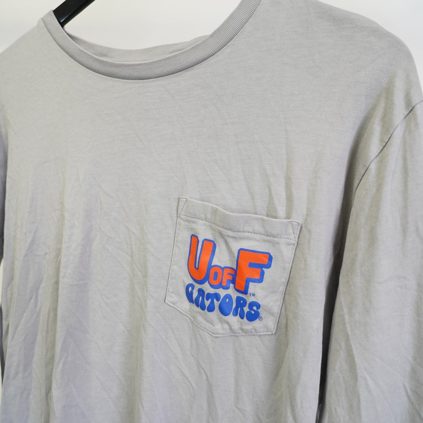 (M) University of Florida Gators Longsleeve Pocket T-Shirt Unisex M Gray UF