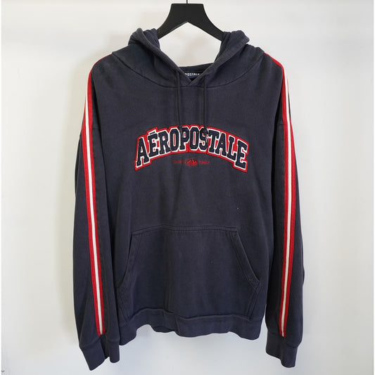 (XXL) Vintage Aeropostale Embroidered Hoodie Men's XXL Blue Y2K 2000s
