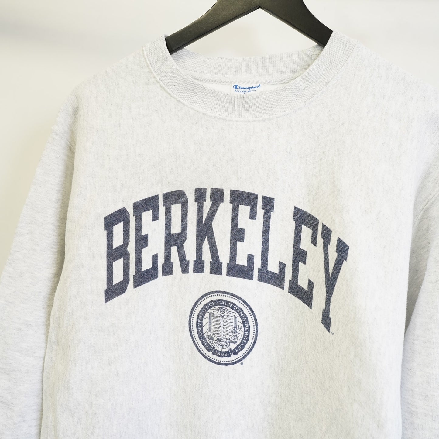 (L) University of California Berkley Champion Reverse Weave Mens L Heather Gray Bears