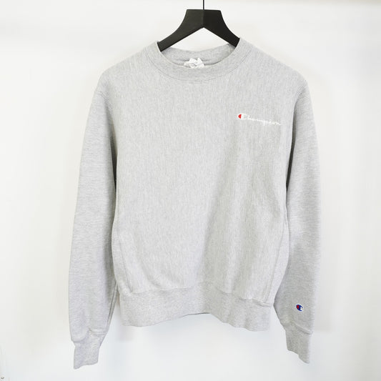 (S) Champion Reverse Weave Gray Crewneck Sweatshirt Men's S Retro Minimalist Y2K