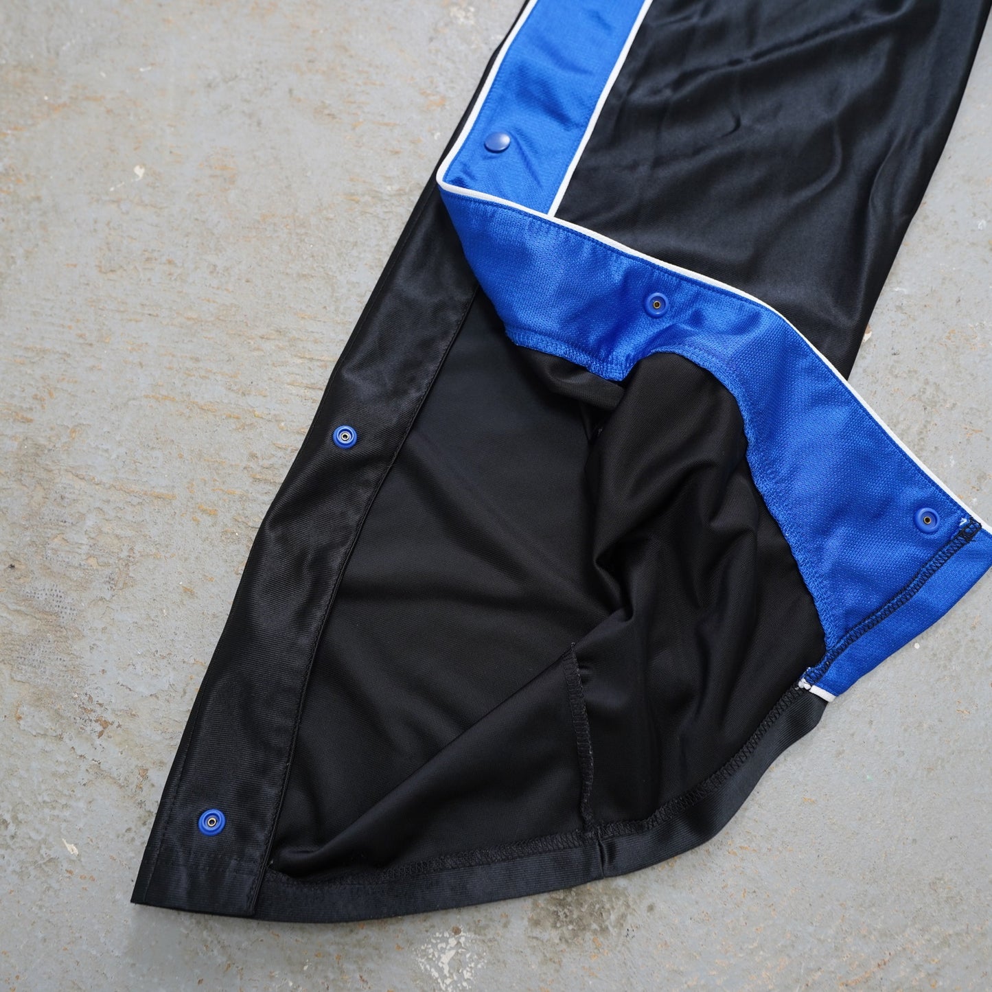 (Youth L) Nike Side Snap Track Pants Vintage Y2K Women's S Youth L Black Blue Retro 2000s