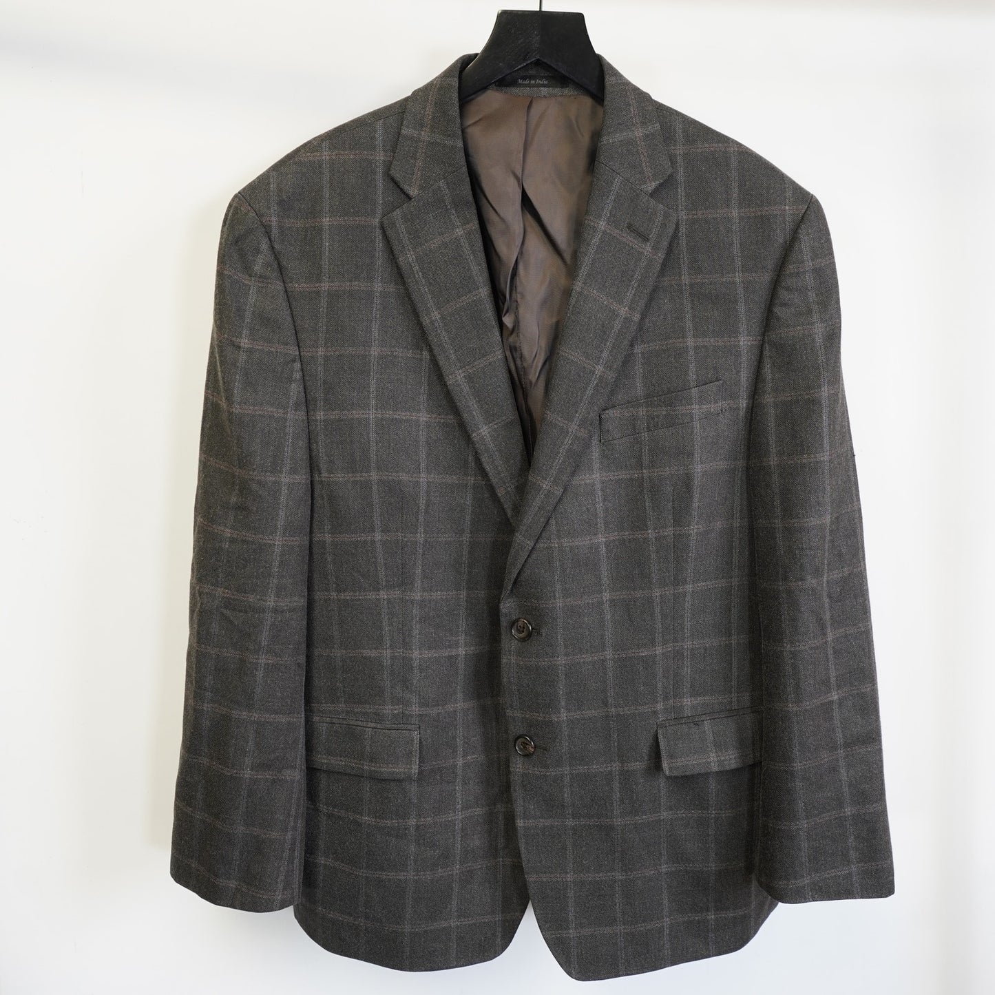 (Sz. 44) Lauren Ralph Lauren Vintage Plaid Blazer Suit Jacket Men's 44S Brown Sportcoat