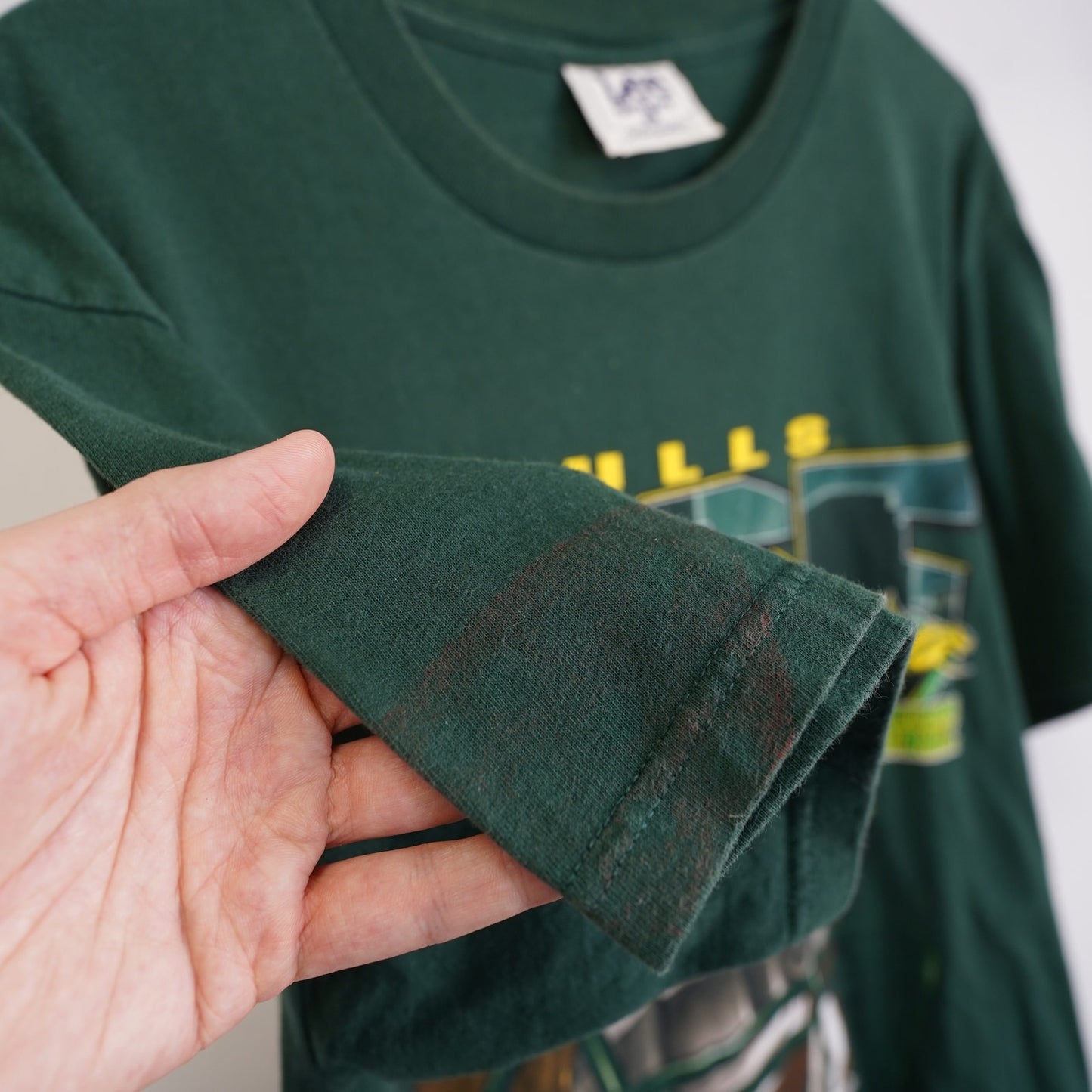 (L) Vintage USF Bulls Football Lee Sport T-Shirt Men's L Green South Florida