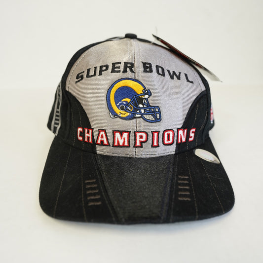 Vintage St. Louis Rams Super Bowl Champions Snapback Hat Puma 2000s Y2K Black