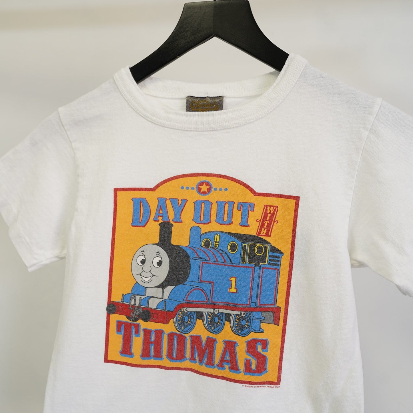 (Youth M) Vintage Thomas the Train Engine Kids T-Shirt Youth Size 7 White 90s Y2K