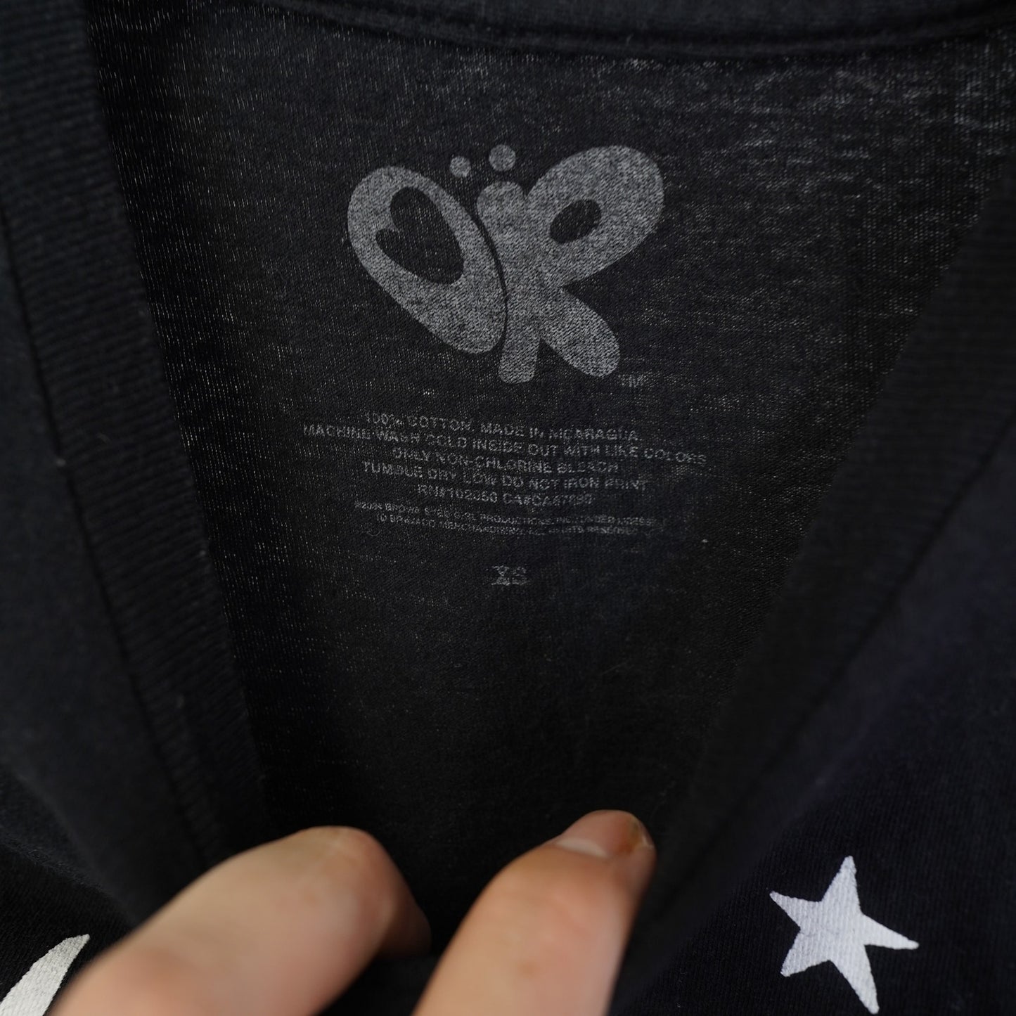 (XS) Olivia Rodrigo Graphic Tour T-Shirt Black Purple Star Band Merch Women's XS