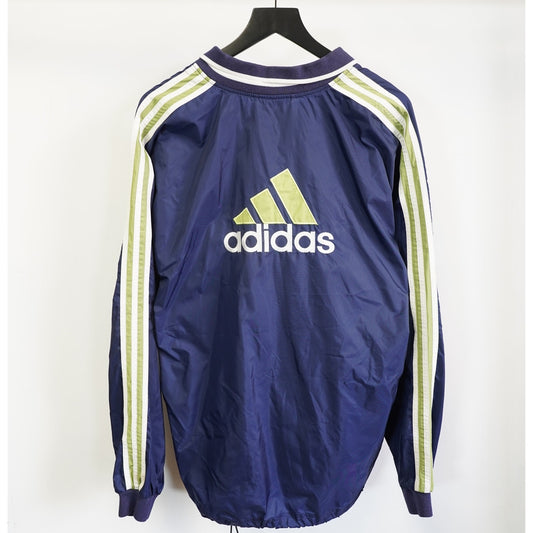 (L) Vintage Adidas Pullover Windbreaker 90s Retro Jacket Men's L Blue White Y2K