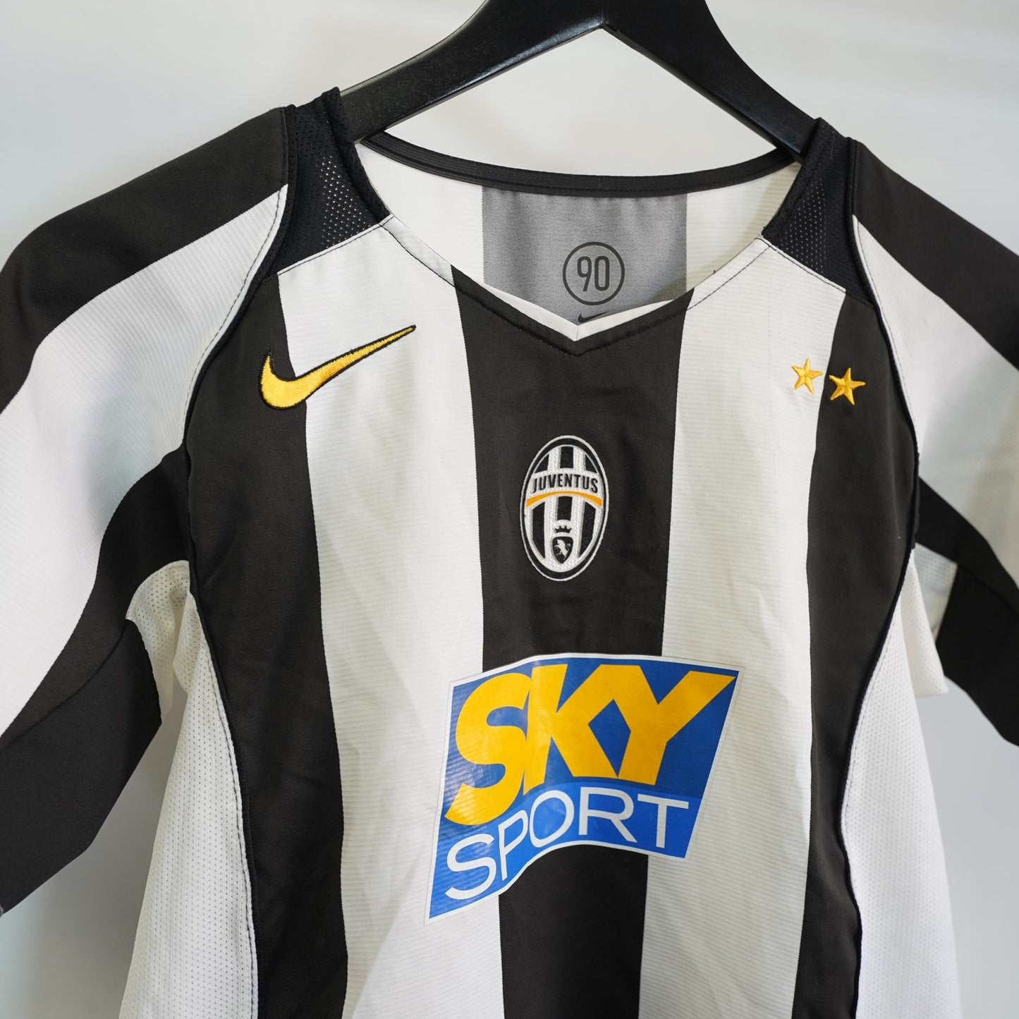 (Youth L) Vintage 2004 Nike Juventus Total 90s Soccer Jersey Futbol Black White