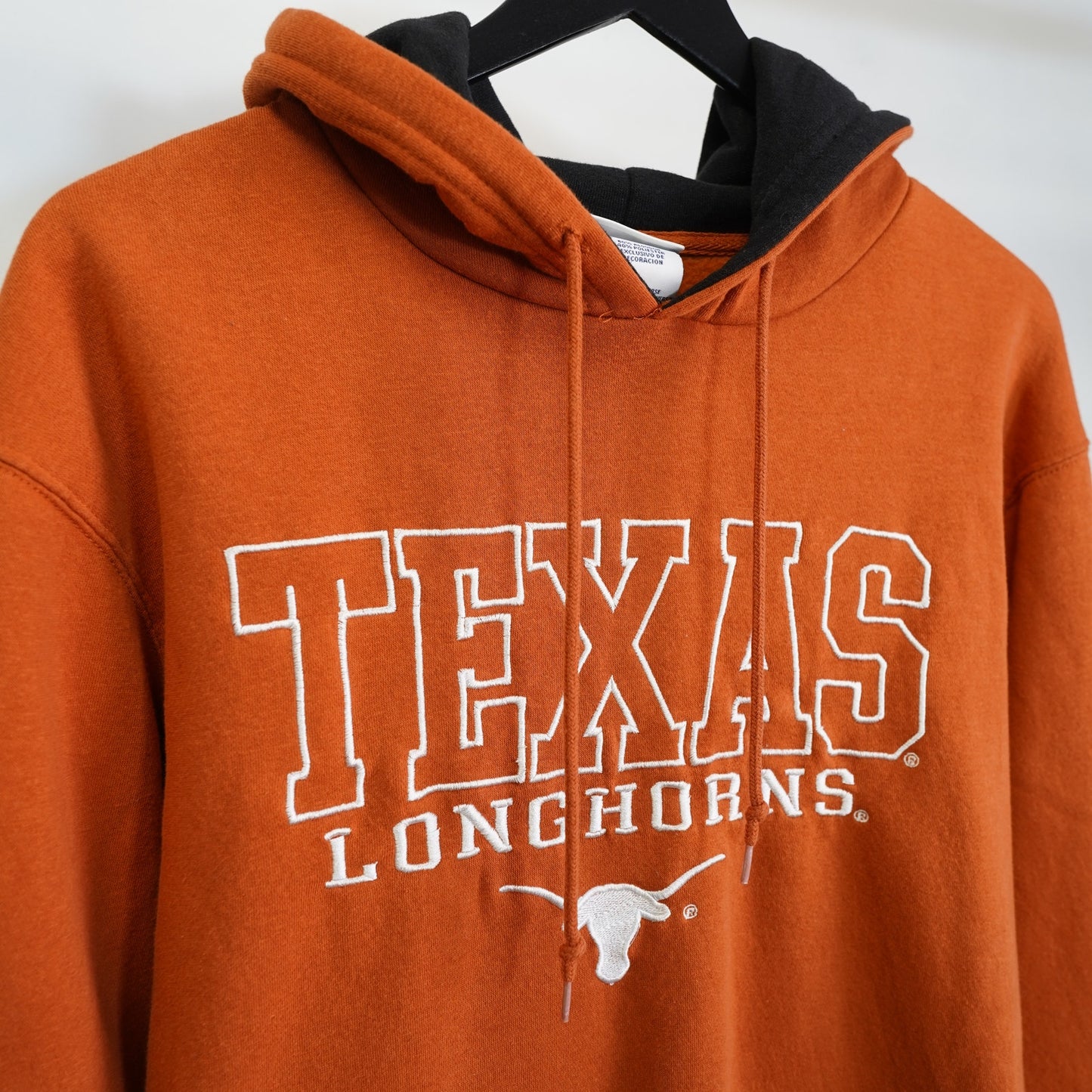 (M) Vintage Texas Longhorns Embroidered Pro Edge Hoodie Men's M Burnt Orange UT