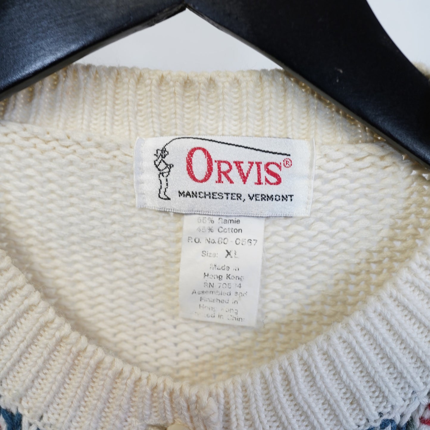 (Women's S/M) Vintage Orvis Equestrian Cable Knit Horse Nature Sweater Cottage