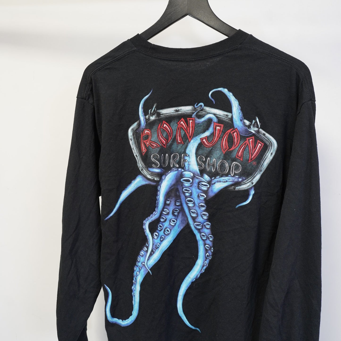 (L) Ron Jon Surf Shop Octopus Skate Y2K Longsleeve T-Shirt Men's L 2000s Black Retro