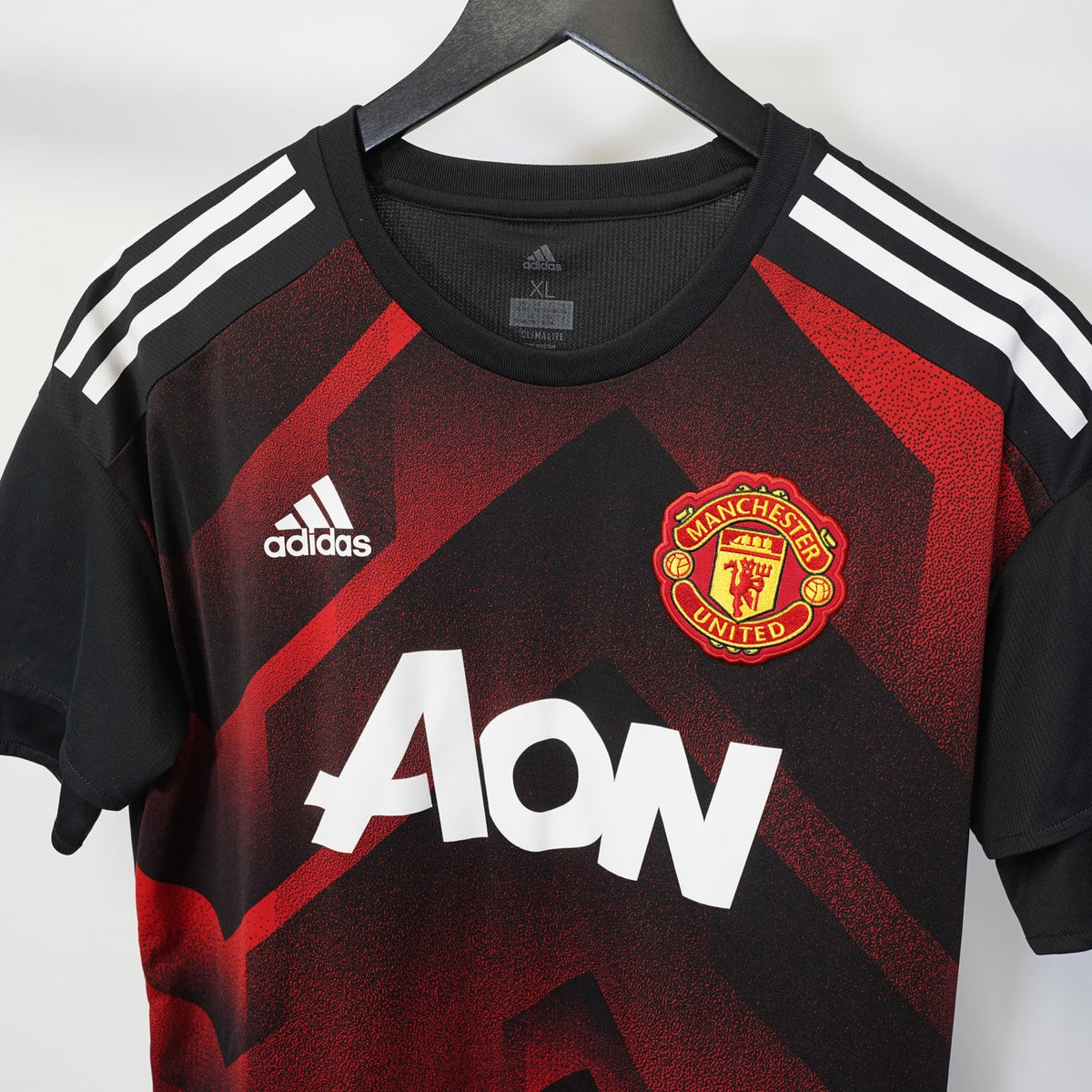 (M) Adidas Manchester United 2017–2018 Pre-Match Jersey Men's M Red Black