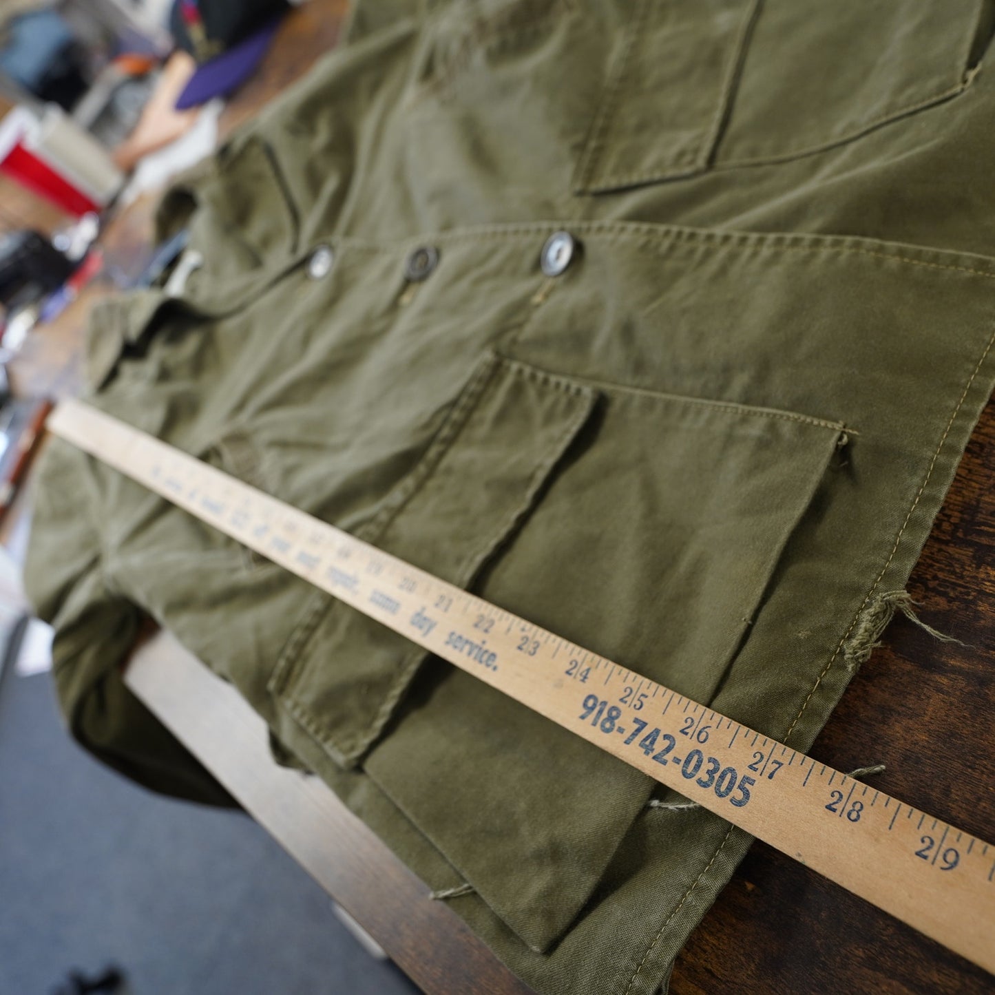 (M) True Vintage Duxbak Montana Cloth Field Jacket Chore Coat Men's M Green Hunting