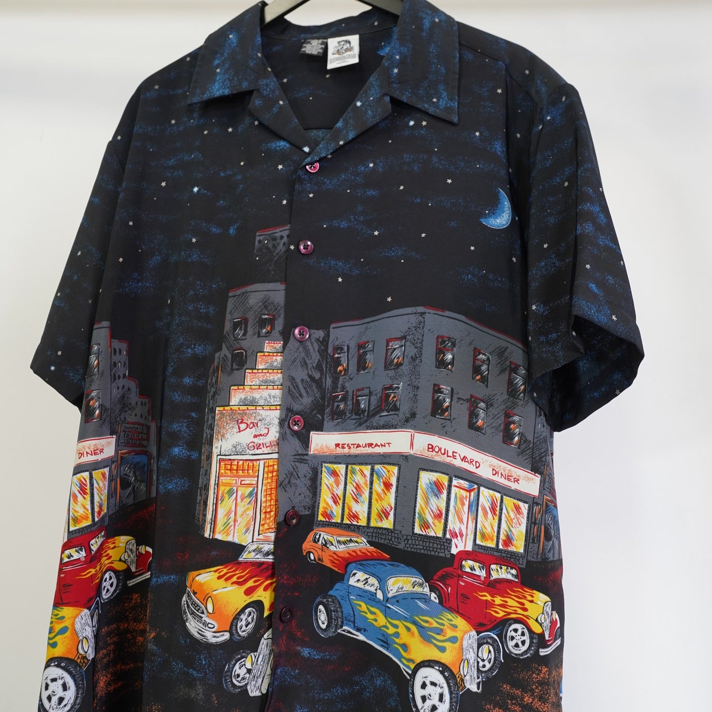 (XL) Vintage Kennington California Hot Rod Hawaiian Button Up Shirt