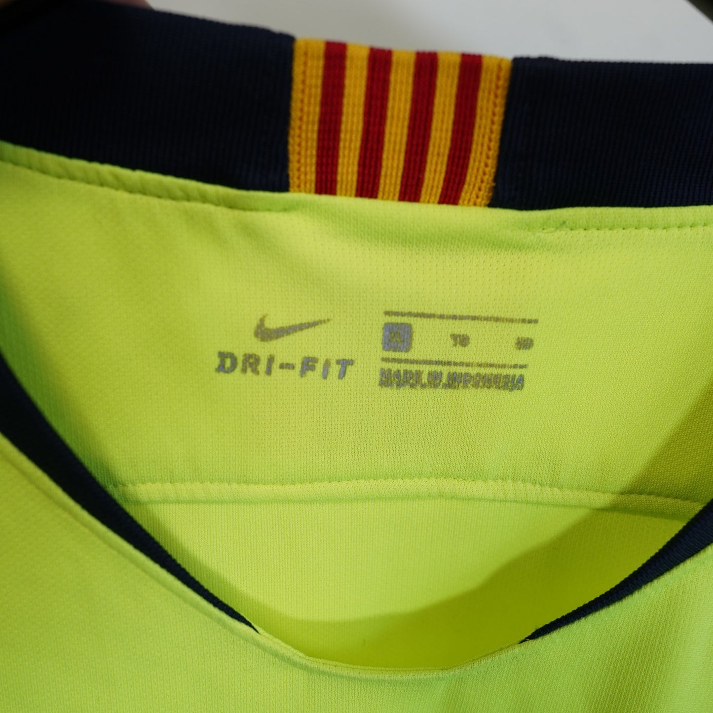 (XL) Nike FC Barcelona Official 2018-19 Away Soccer Football Jersey Men’s XL Neon