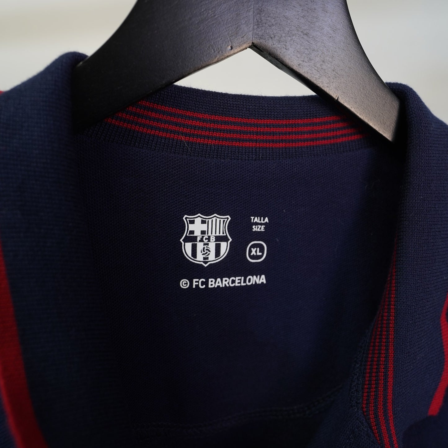 (XL) FC Barcelona Soccer Club Embroidered Polo Shirt Men's XL Blue Brand New Sewn