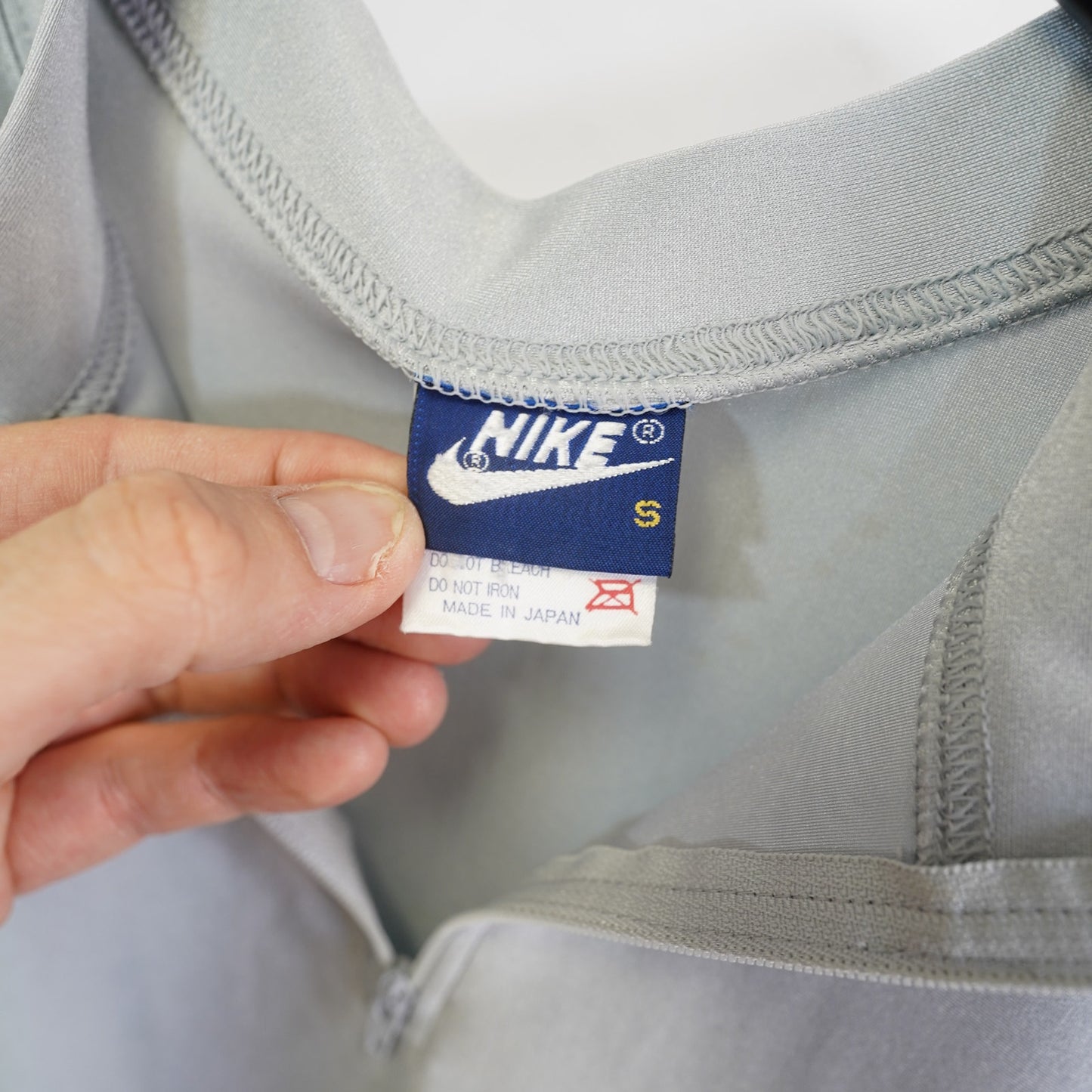 (S) Vintage 80s Nike Blue Label 1984-88 Cycling Jersey Size S Made in USA Gray Blue